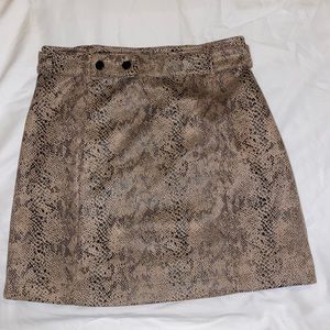 Mini Snake Print Skirt New